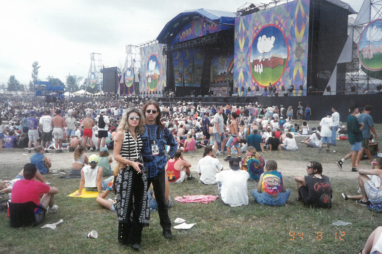 Urszula z mężem na festiwalu Woodstock w 1994 r.