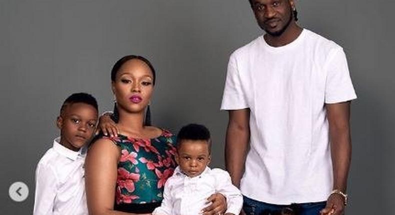 Anita Okoye with her family, Paul Okoye, and the kids