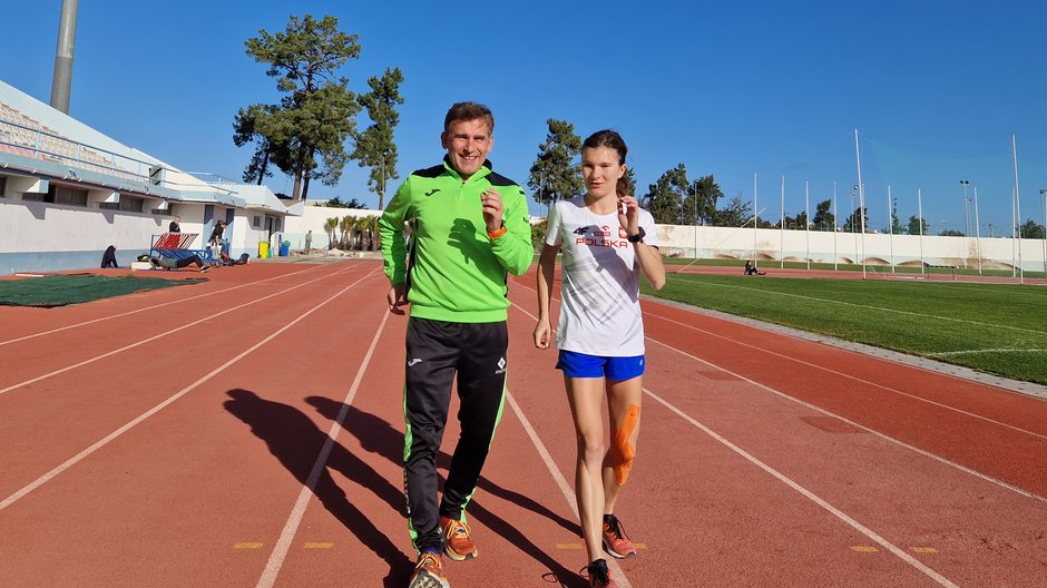 Robert Korzeniowski i Katarzyna Zdziebło (Monte Gordo, styczeń 2023)