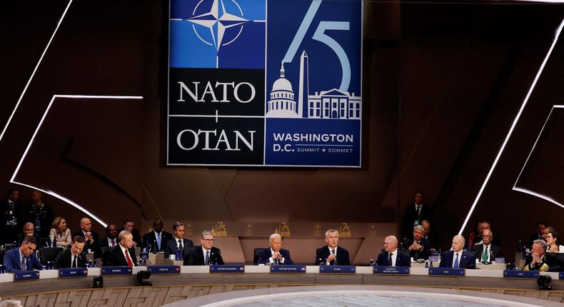 Strengthening NATO's ability to deter a Russian attack has been a consistent effort for the 75-year-old alliance and was a focus of talks at the 2024 Washington, DC summit.REUTERS/Evelyn Hockstein