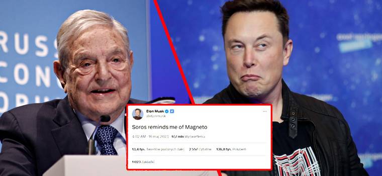 Elon Musk uderza w Sorosa. "Jest jak Magneto. On nienawidzi ludzkości"