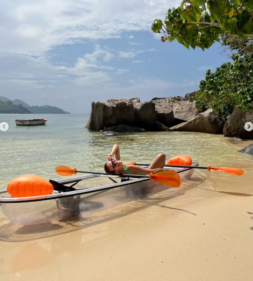 Karolina Gočeva na Sejšelima