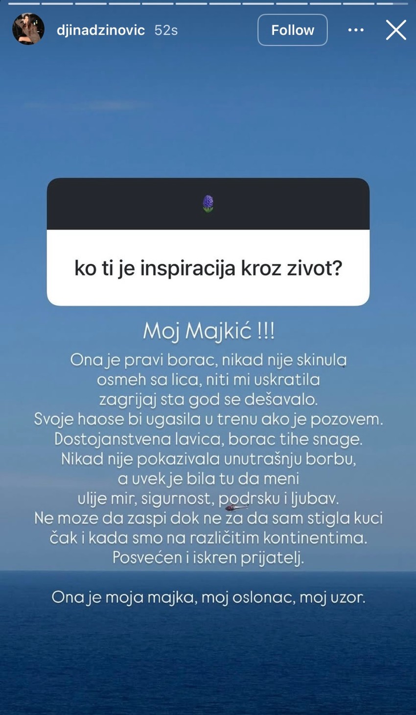 Đina Džinović, objava