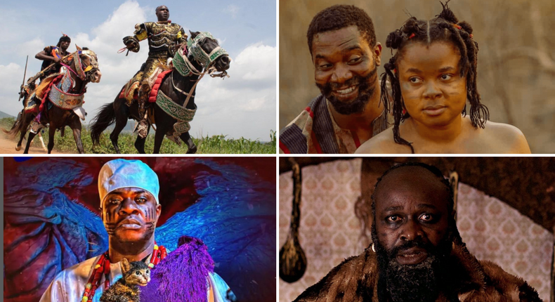 From left to right and top to bottom: 'King of Thieves,' 'Aníkúlápó,' 'Òrìṣà,' and 'Jagun Jagun' are defining a new age of exciting Yoruba epic films