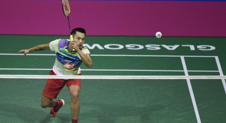 China's Lin Dan on his way to beating world number one Son Wan-Ho in Glasgow