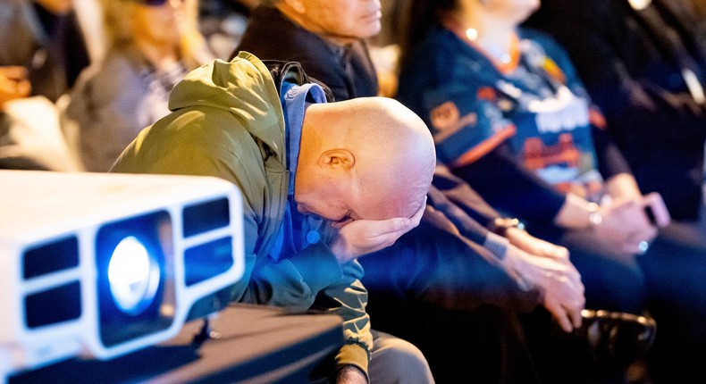 A viewer at a watch party in San Francisco.Noah Berger/AP