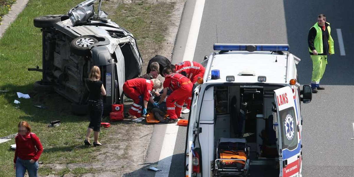 wypadek, autostrada a4, katowice