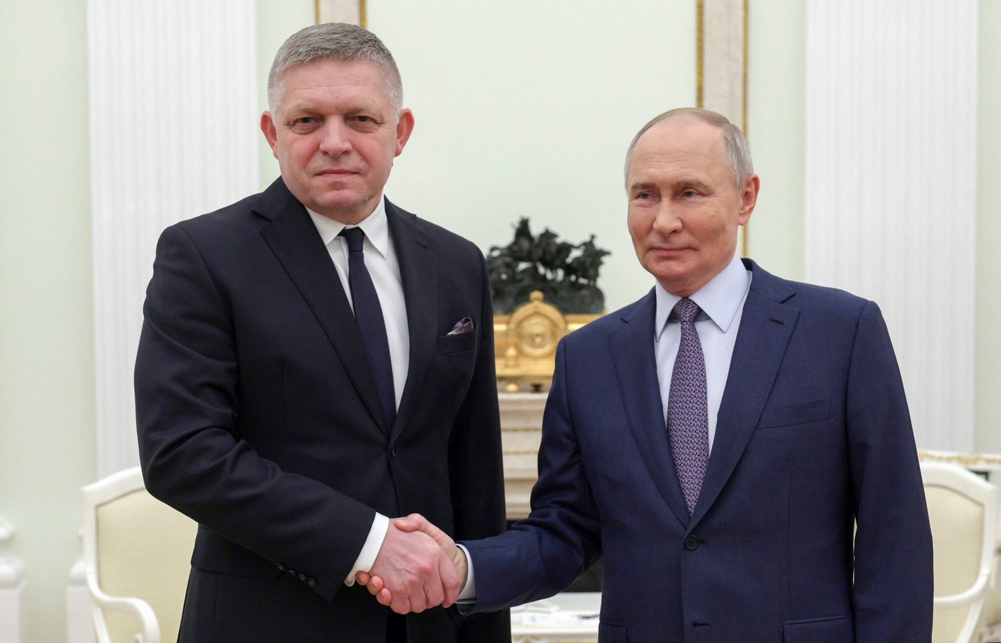 Slovenský premiér Robert Fico sa stretol v Moskve s ruským prezidentom Vladimirom Putinom.