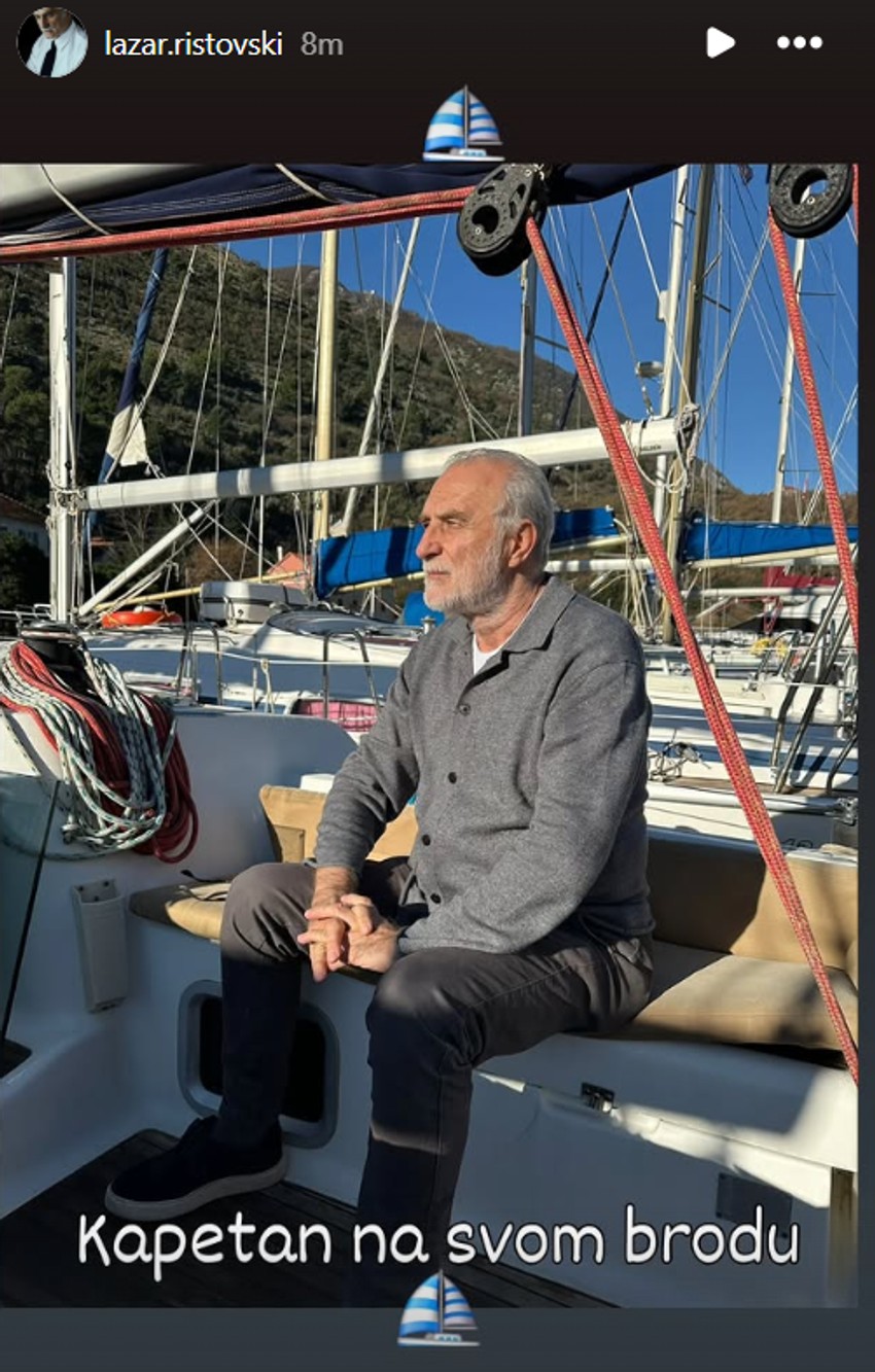 Lazar Ristovski na brodu
