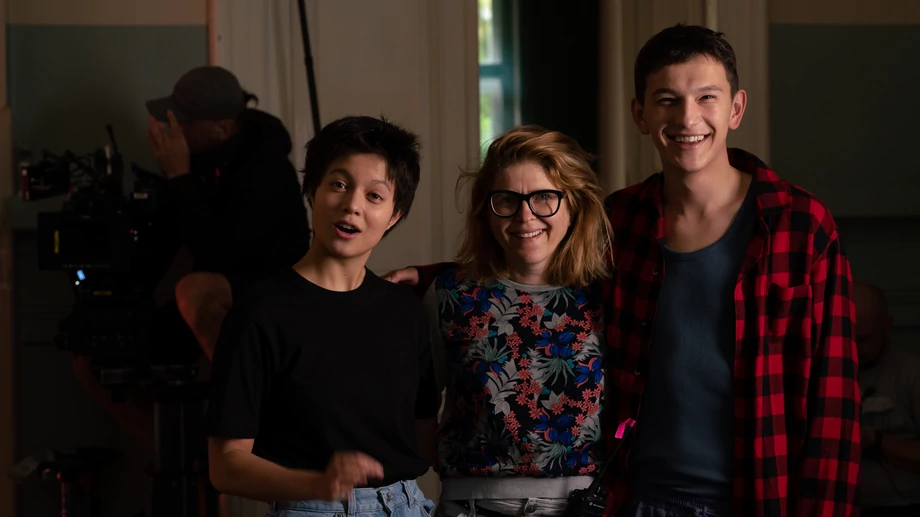 Anna Jadowska na planie ,,Otwórz oczy"