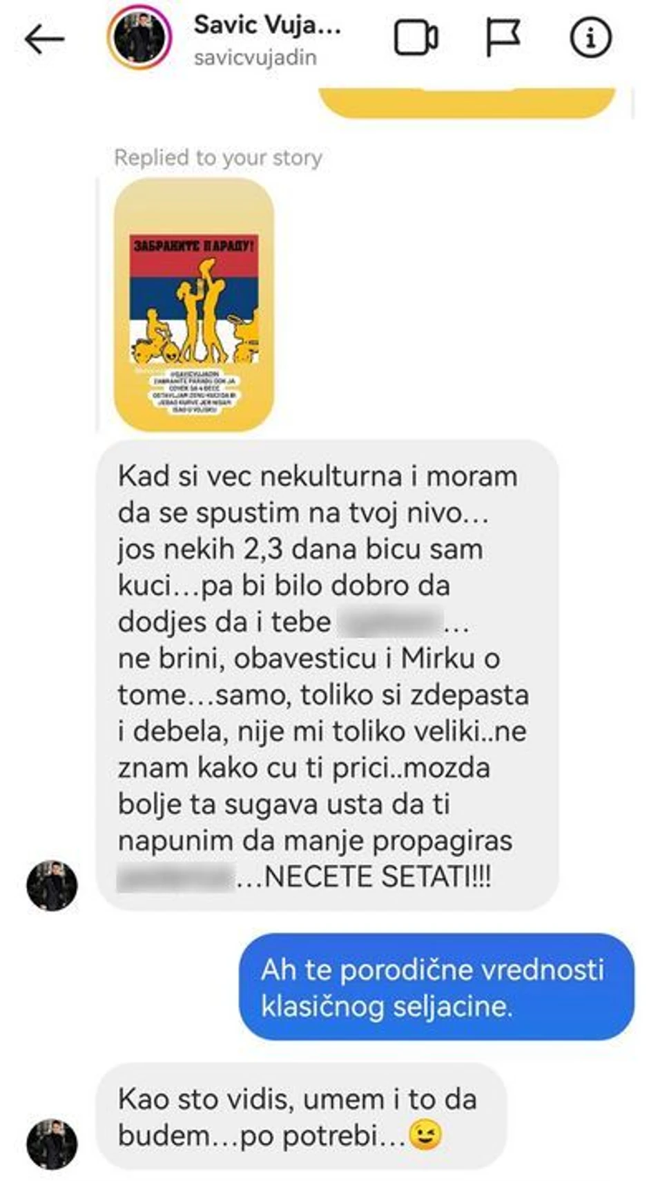 Skandalozne poruke Vujadina Savića