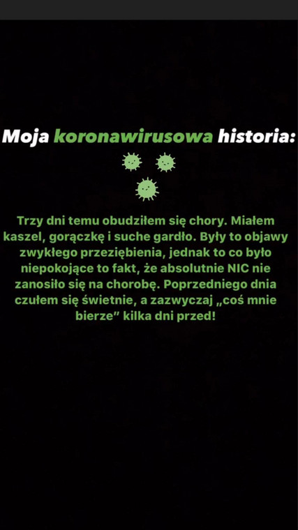 Zrzut ekranu z Instagrama Janka Kietlińskiego