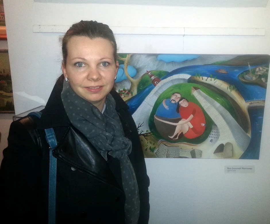 Maja i njeno umetičko delo "Zagrljaj grada"