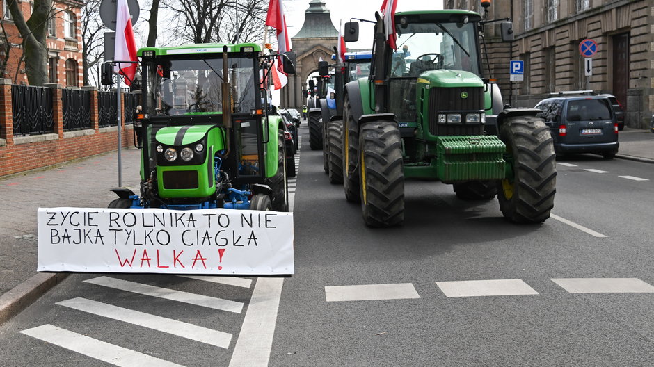 Protest rolników w Szczecinie, 20 marca 2024 r.