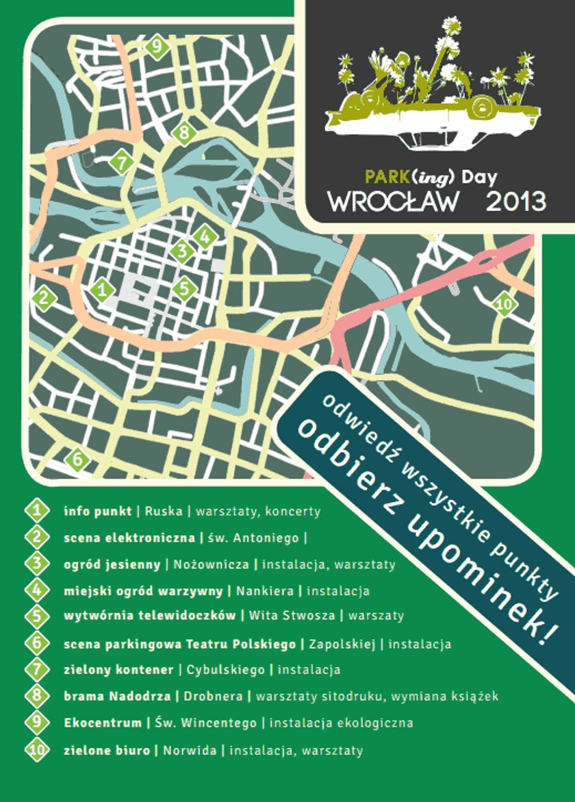 Plakat Park(ing) Day we Wrocławiu