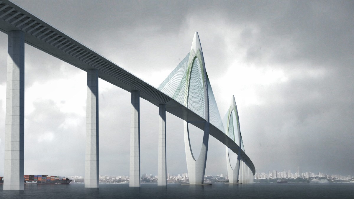 Cum va arăta cel mai lung pod hobanat peste mare din America Latină: O construcție de 12 kilometri, gata în 2031