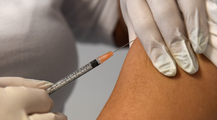 Influenza elleni védőoltás beadása tavaly januárban egy XV. kerületi orvosi rendelőben / Fotó: MTI - Kovács tamás
