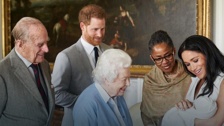 Meghan, Harry, Archie i królowa Elżbieta II
