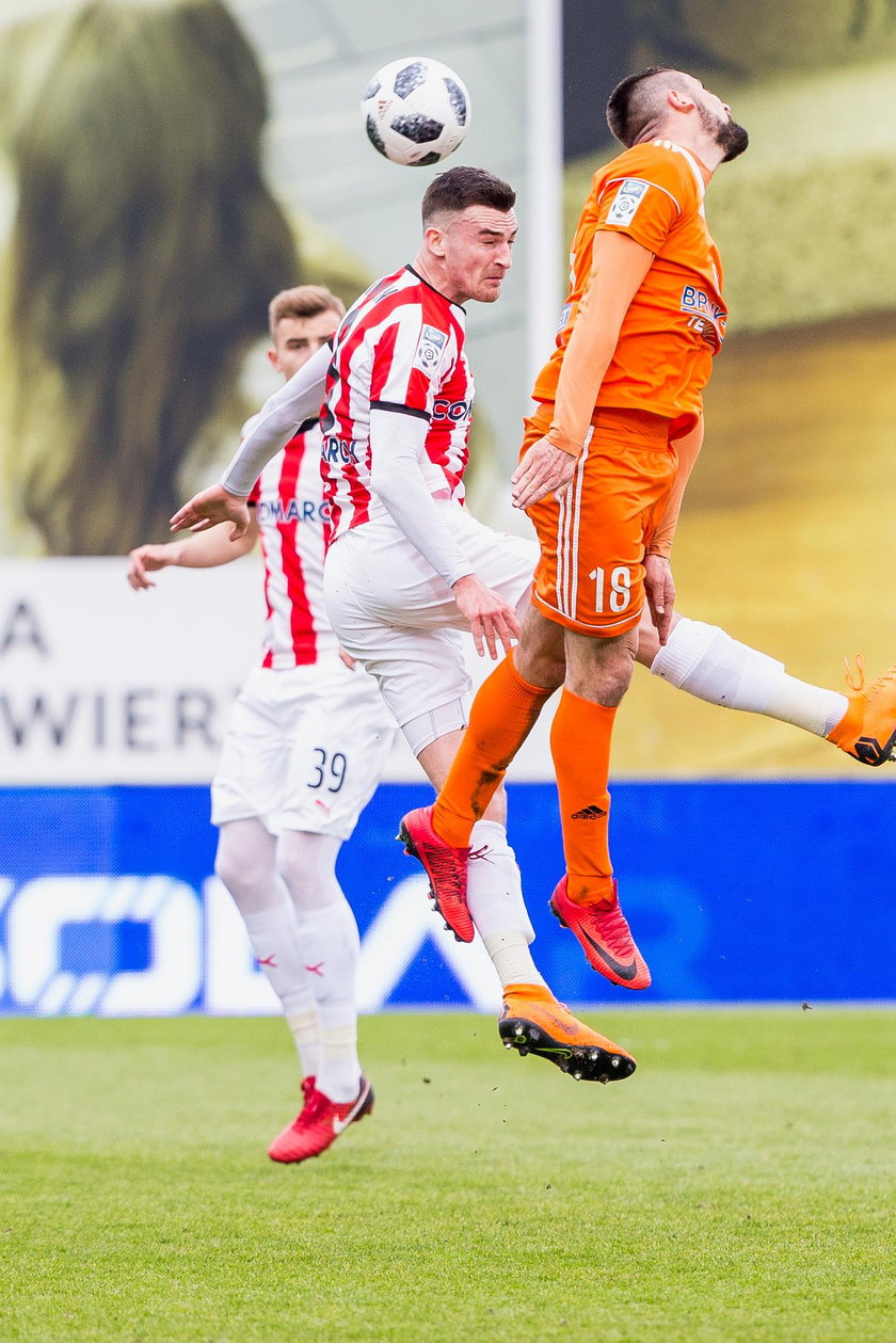 Pilka nozna. Ekstraklasa. Cracovia Krakow - Zaglebie Lubin. 07.04.2018