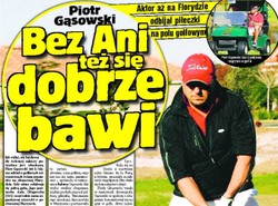 Gąsowski dobrze bawi się z kijem