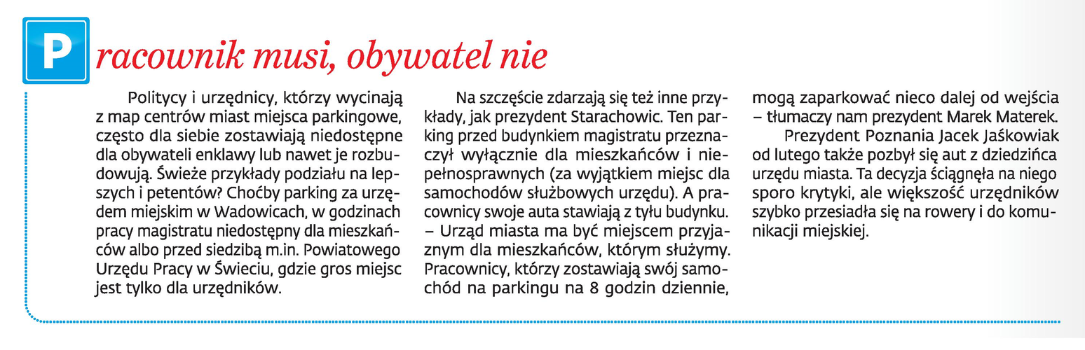 Pracownik musi, obywatel nie