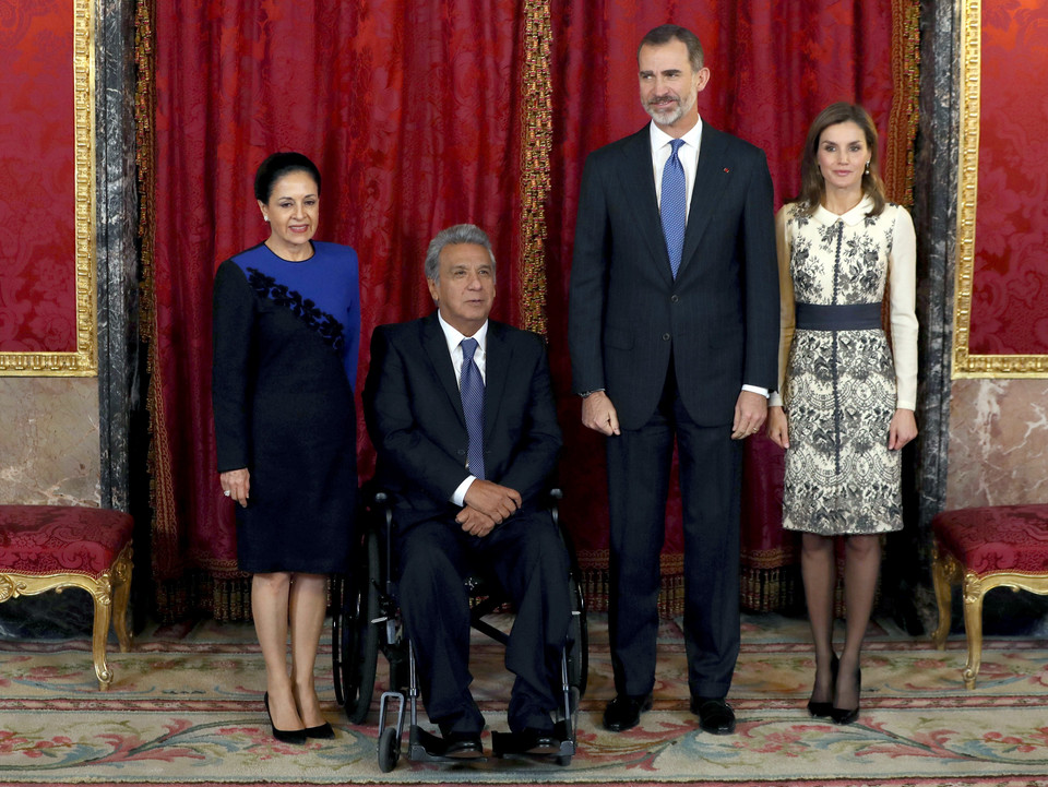 Królowa Letycja na oficjalnym spotkaniu w Madrycie