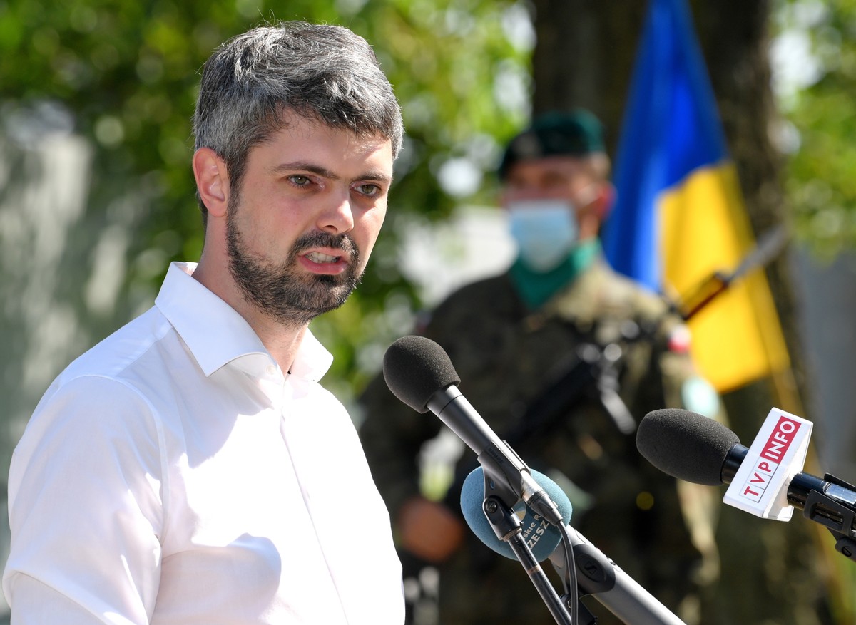 Łańcut, 21.08.2020. Prezes ukraińskiego Instytutu Pamięci Narodowej Anton Drobowycz