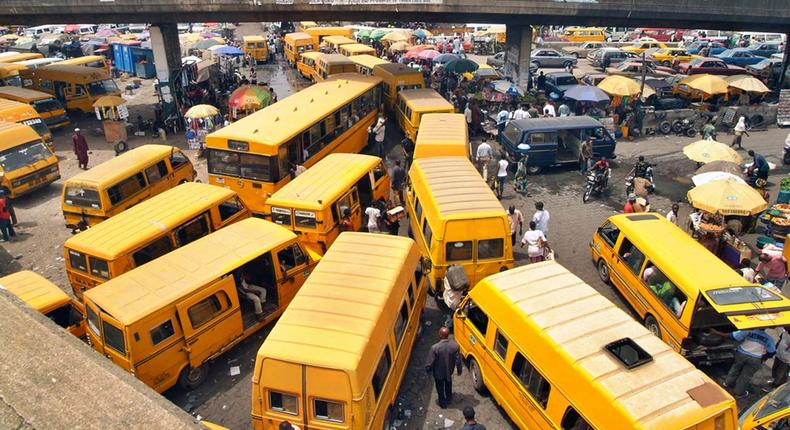 Illustrative photo showing a typical Lagos bus park (Guardian)