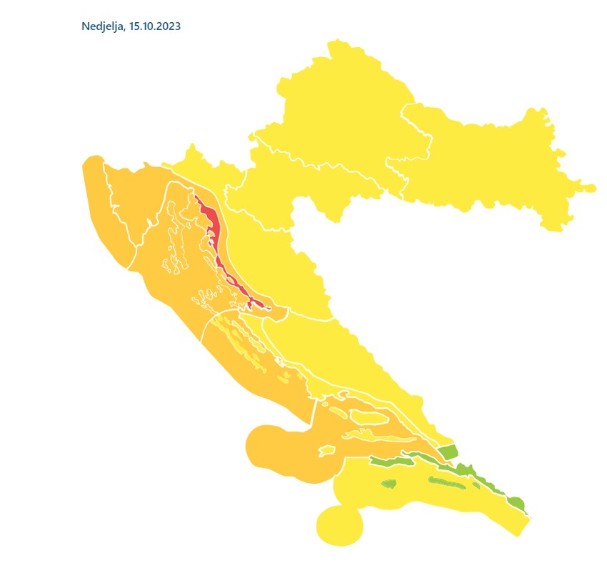 Meteo upozorenja za Hrvatsku