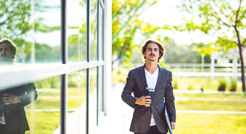 A young Gen Z man heading to a job interview (stock image).Lisa5201/Getty Images