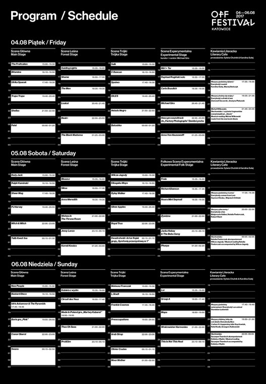 OFF Festival 2017: program, bilety, informacje organizacyjne - Muzyka