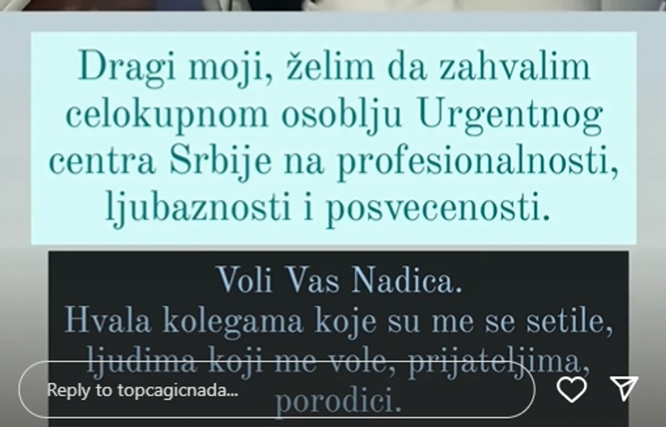 Nada Topčagić objava