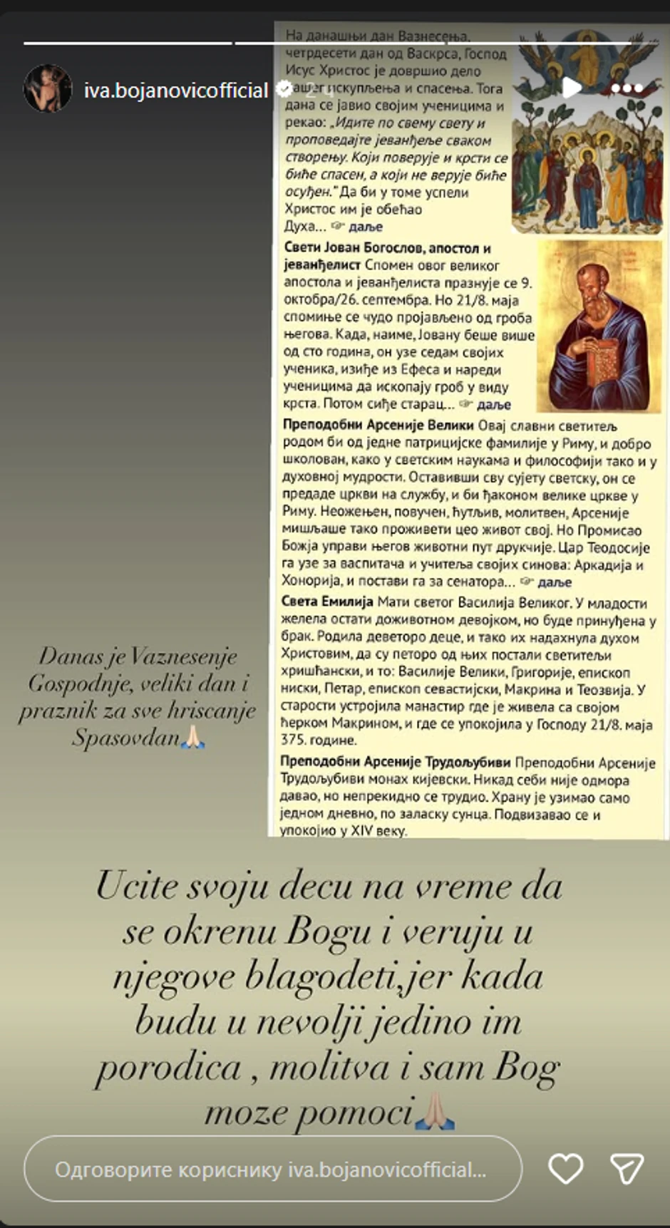 Iva Bojanović objava