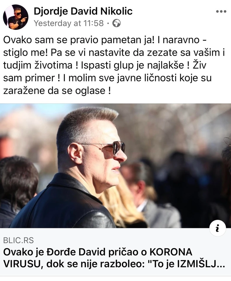 Objava Đorđa Davida