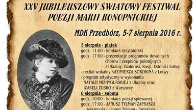 Rusza XXV Światowy Festiwal Poezji Marii Konopnickiej