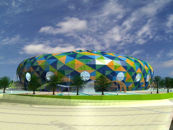 Projekt jednego z biur mających stworzyć projekt Stadionu Narodowego