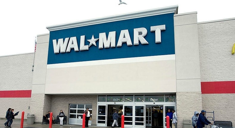 Shoppers visit a Walmart store.