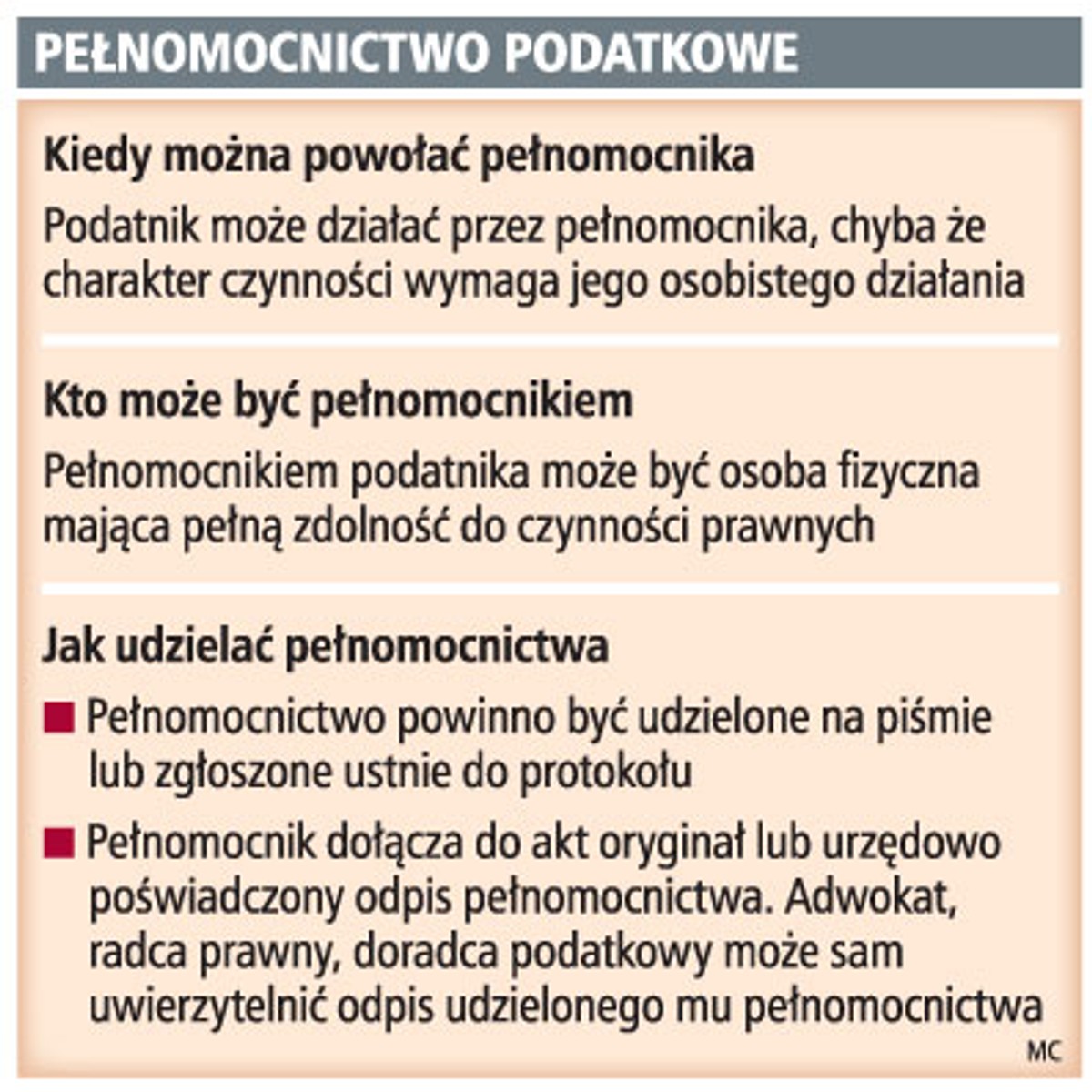 Pełnomocnictwo podatkowe