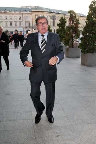 Janusz Gajos na premierze filmu 