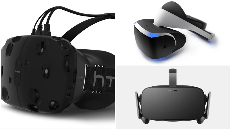 Gogle VR Oculus Rift, Project Morpheus, HTC Vive