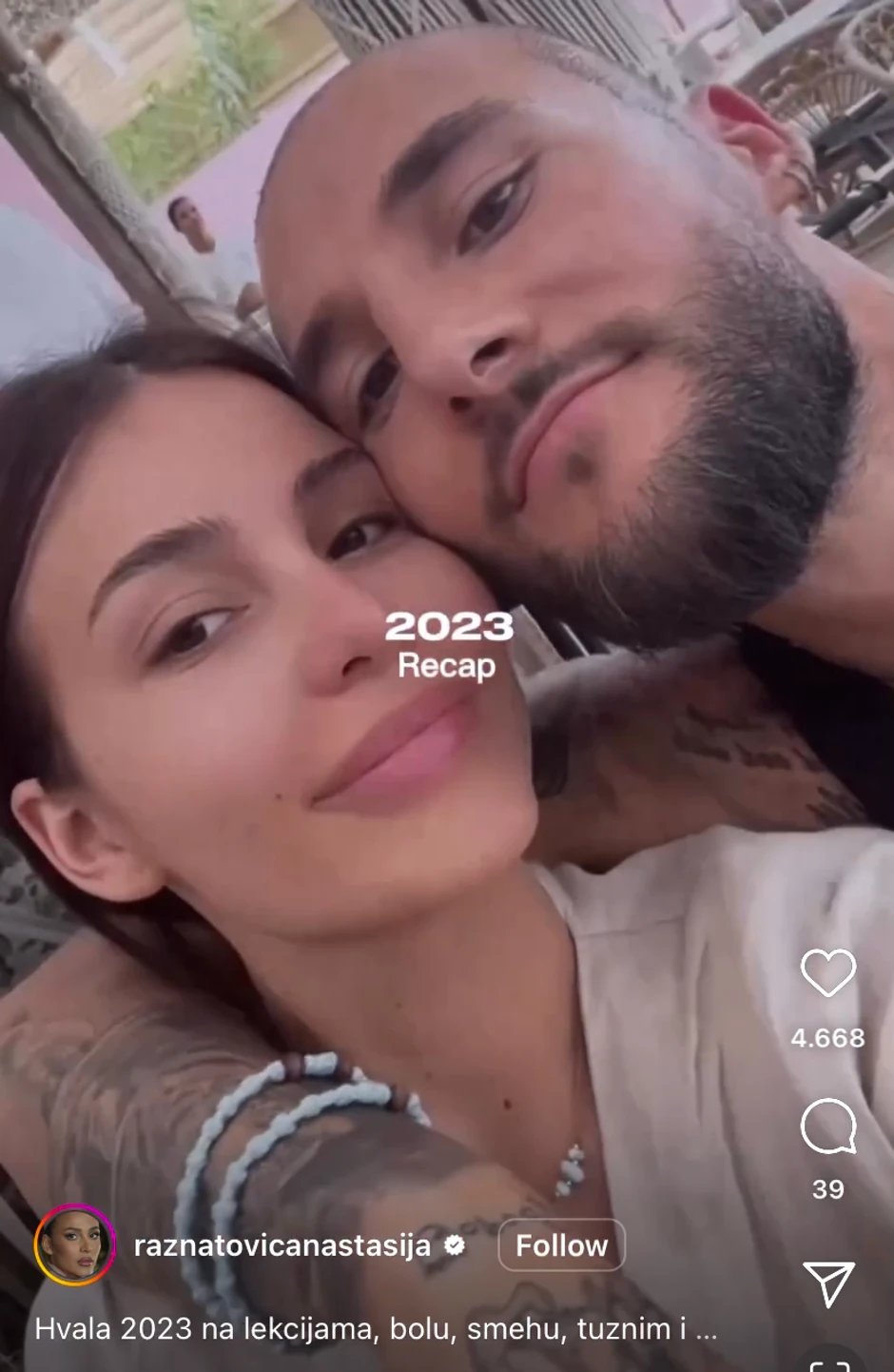 Anastasija i Nemanja, intimni momenti tokom godine