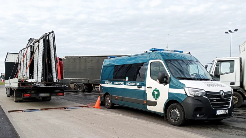 Punkt kontrolny leszczyńskich inspektorów ITD