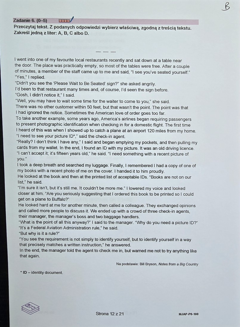 Matura 2024. Język angielski - poziom podstawowy [ARKUSZE CKE i ODPOWIEDZI]