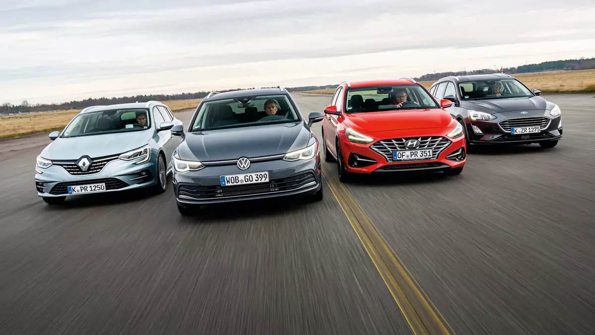 Porównanie kombi: Ford Focus, Hyundai i30, Renault Megane i Volkswagen Golf