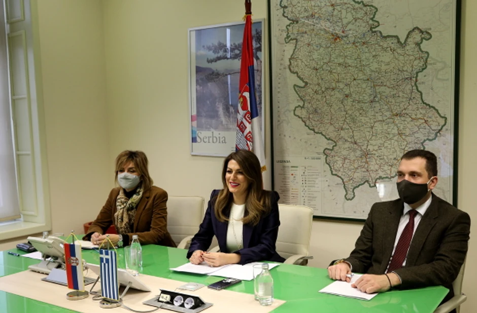 Tatjana Matić i ministar Republike Grčke za turizam Haris Teokaris