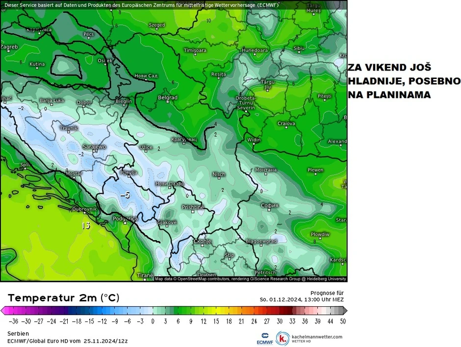 U subotu i nedelju će biti još hladnije