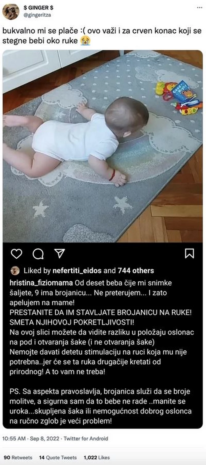 Fotografija bebe sa brojanicom koja je izazvala polemiku - Žena.rs