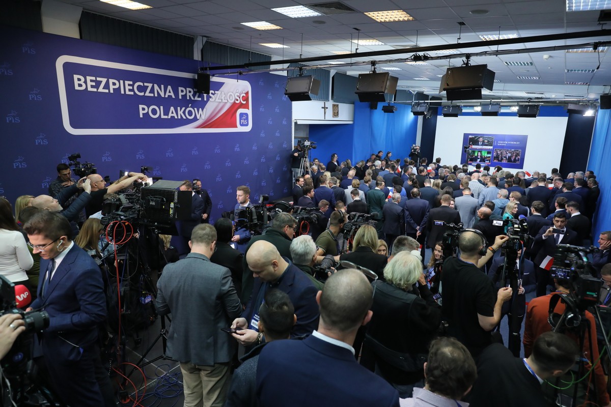 Wieczór wyborczy w sztabie PiS