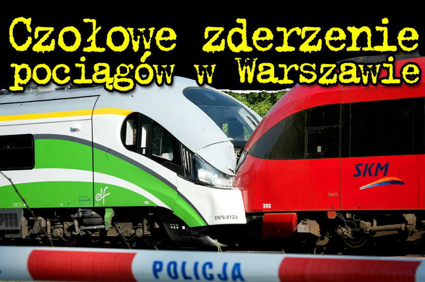 Czołowe zderzenie pociągów w Warszawie