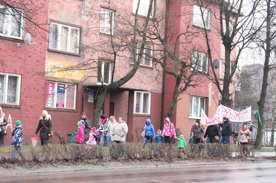 Górnicy protestujący na Śląsku